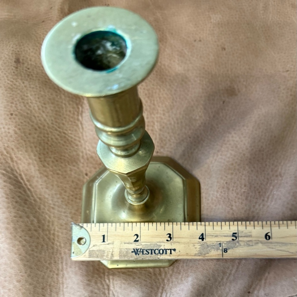 Vintage Brass Candlestick Holder 7” Made In Korea - Picture 6 of 6